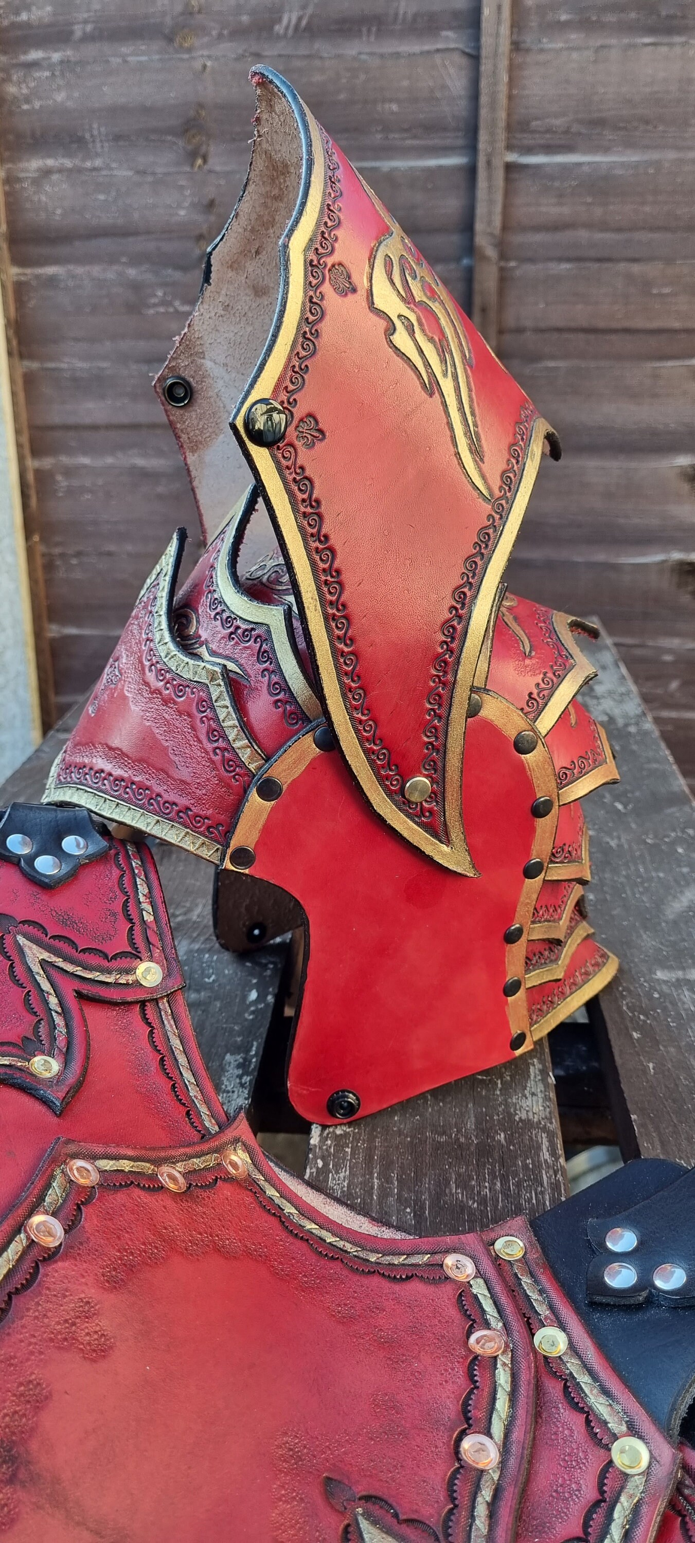 Medieval Leather Armour and Helmet Handmade Viking Fantasy Armour for