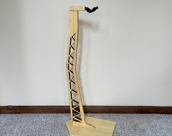 Bamboo Guitar Stand with Adjustable Hanger Height