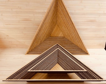 Bamboo Bowls and Tray - Triangle Shape
