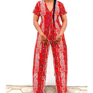 Ankara bogolan jumpsuit image 1