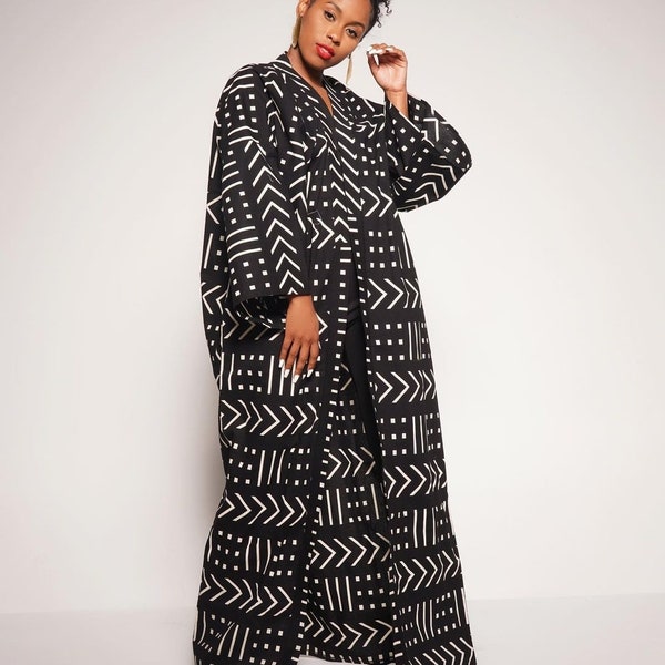 Long ankara kimono