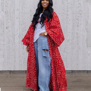 Long wide ankara kimono image 1