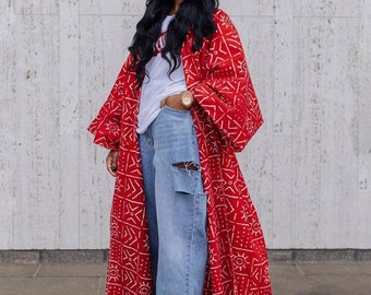 Long wide ankara kimono