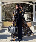 Ankara bogolan long kimono product logo