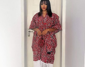 boubou africain kaftan à franche