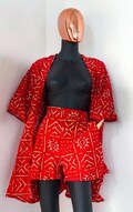 set, kimono shorts product logo