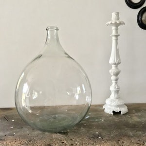 Dame Jeanne transparent 10L, old vase, vintage vase from 1960s