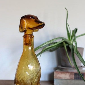 Vintage mini empoli Dog decanter, Vintage art deco,Vintage empoli Made in Italy since 1960s