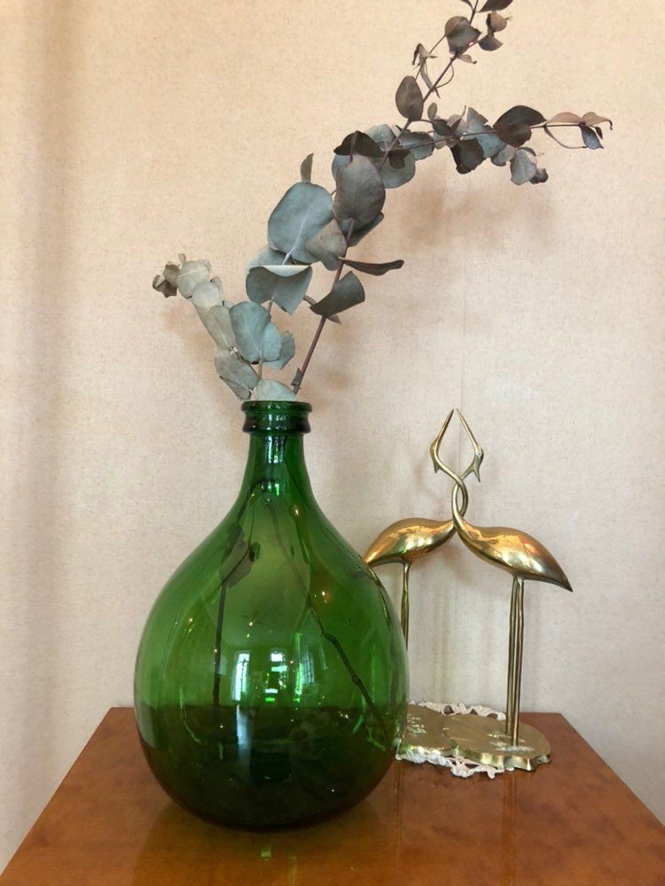 French Dame Jeanne Vert Coloris 5L Vintage 1960S