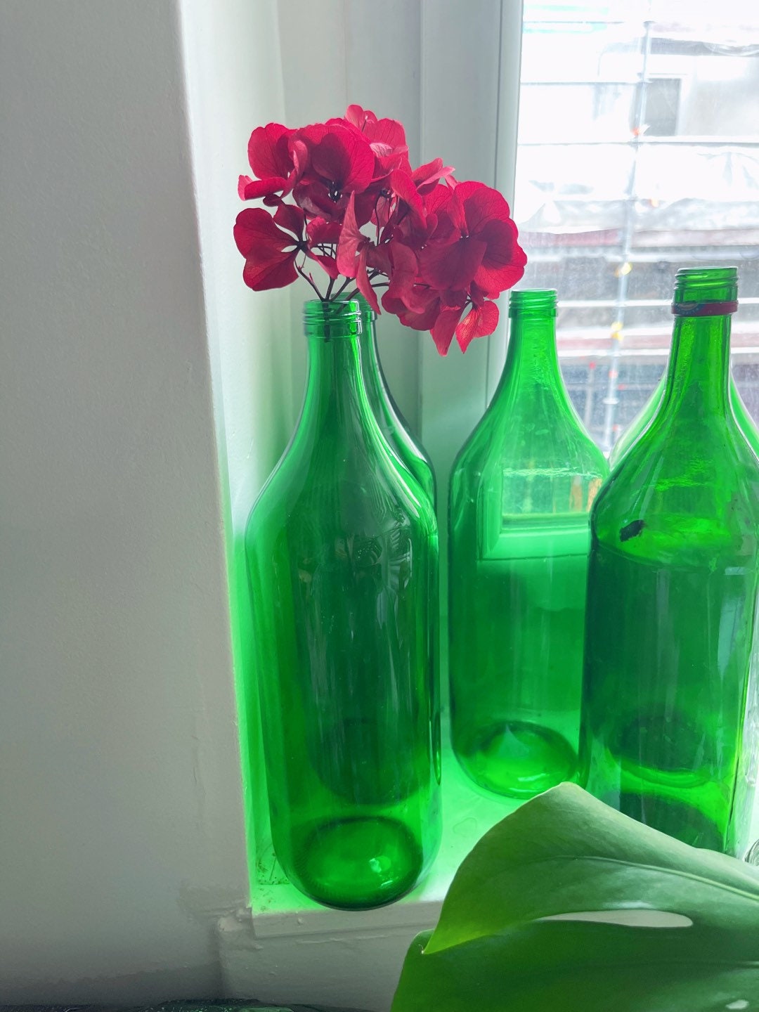 Vintage Bouteille de Bierre 1.75L Vert Intense