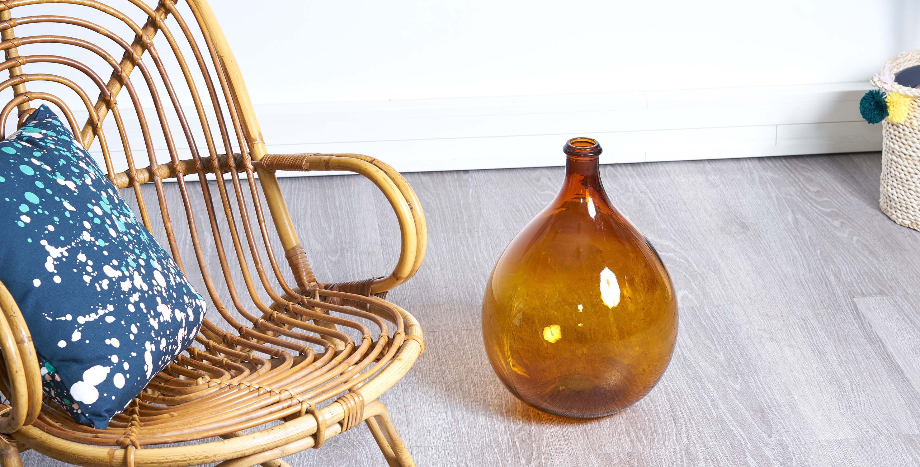 xl Size French Dame Jeanne/Demijohn Ambre 30L Ancien Rare Color