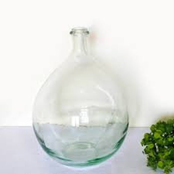 Vase dame jeanne verre recyclé 10l d26