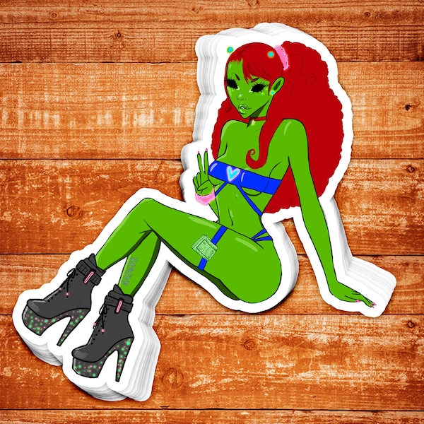 Alien Stripper Sticker | Futuristic Stripper