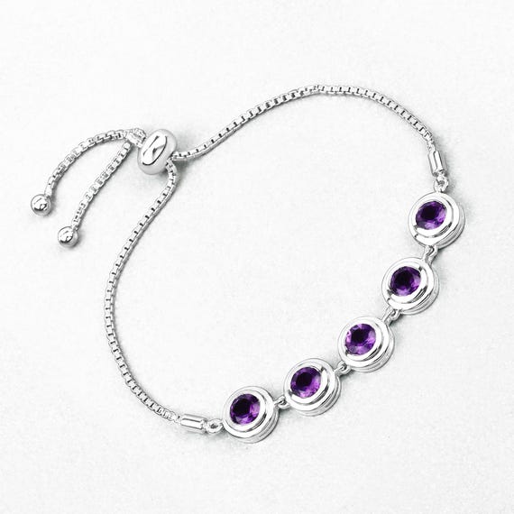 Amethyst bolo bracelet discount