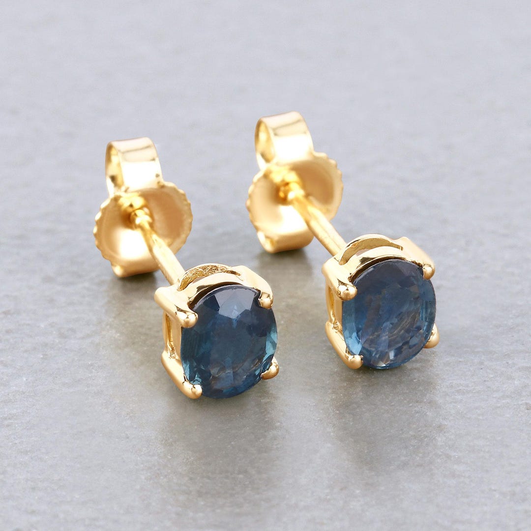 Sapphire Oval Cut Studs