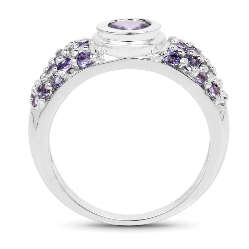 Natural Tanzanite Silver Cocktail Ring in .925 Sterling Silver Tanzanite Ring Silver Tanzanite Ring December Birthstone Ring