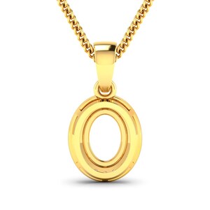 0.22 Carat Genuine White Diamond 14K White Gold Semi Mount Pendant - holds 9x7mm Oval Gemstone