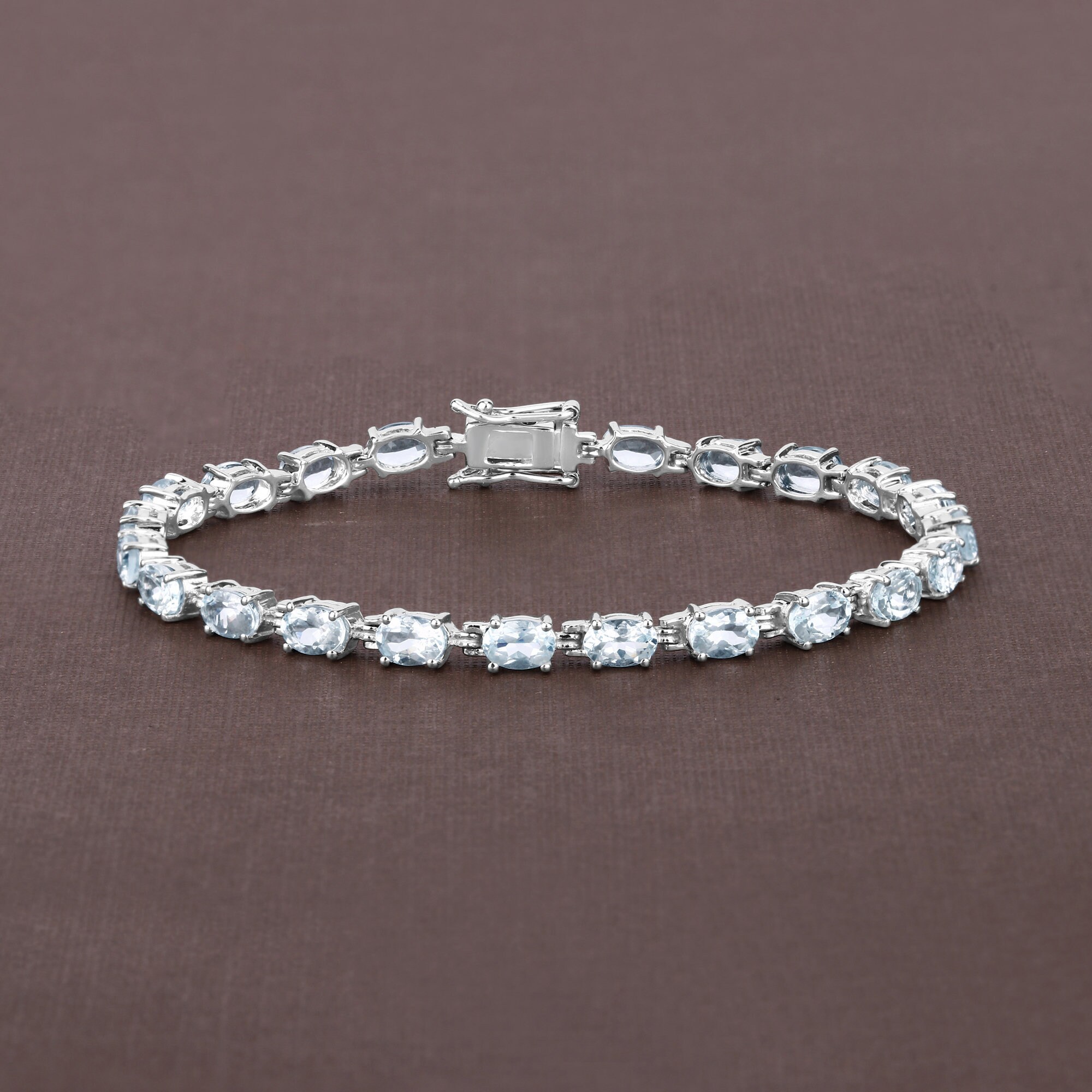 Aquamarine tennis bracelet discount