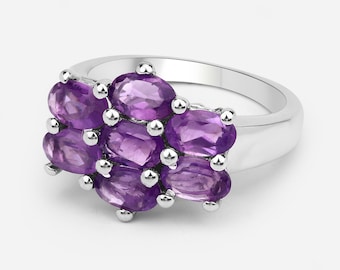 Amethyst Ring / Amethyst Silver Ring / Natural Amethyst Ring / February Birthstone Ring