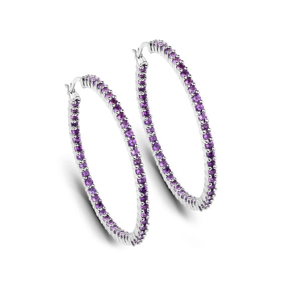 Genuine amethyst earrings discount