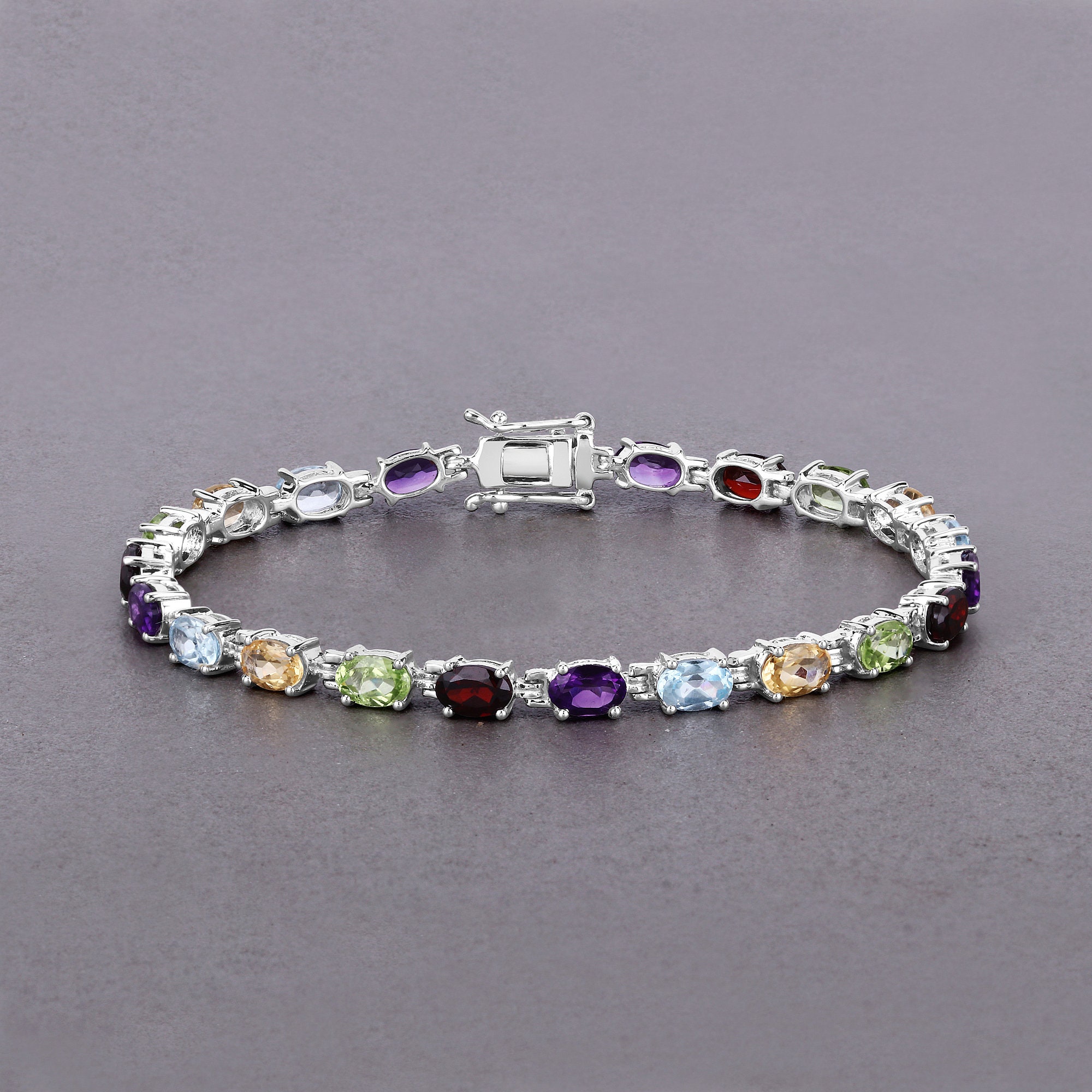 Sterling silver multi stone bracelet Sterling silver multi stone bracelet