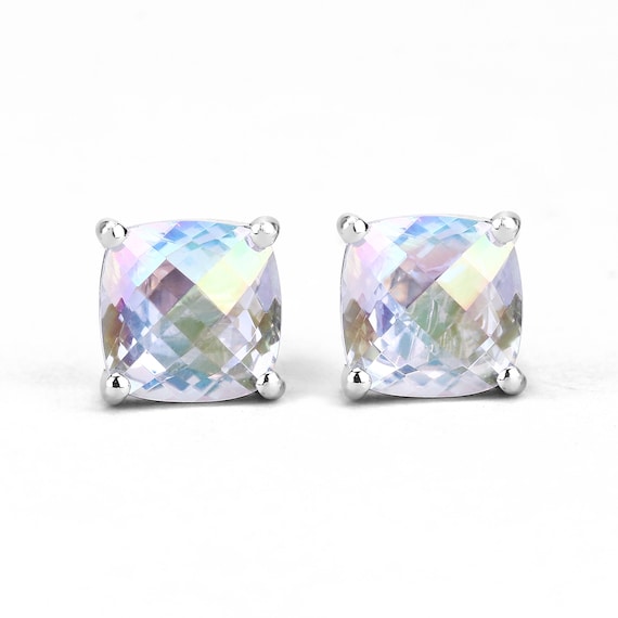 Rainbow quartz earrings deals