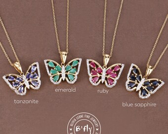 Tanzanite Pendant, Genuine Tanzanite 14K Yellow Gold Sterling - Main Image