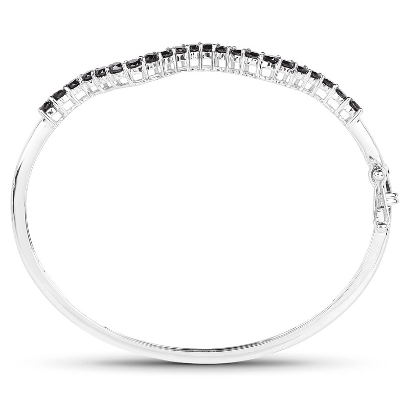 Black Diamond Bangle Bracelet Women