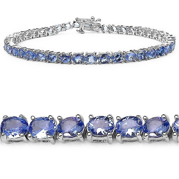 Tanzanite Bracelet, Natural Tanzanite Sterling Silver Bracelet, Tanzanite Ovals Bracelet for Women, December Birthstone Tennis Bracelet