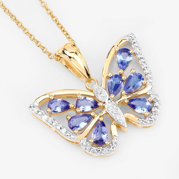 Tanzanite butterfly shop necklace