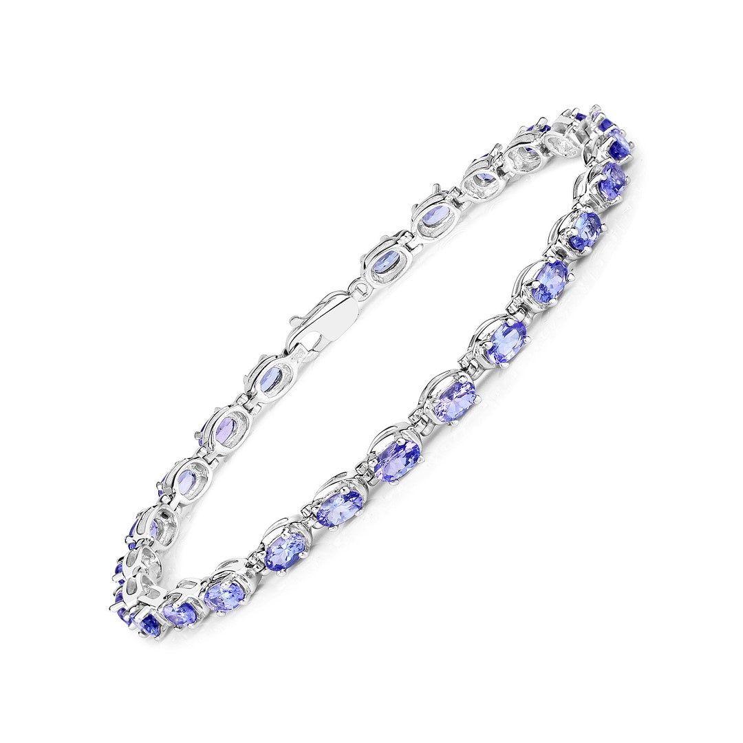Tanzanite Bracelet, Genuine Tanzanite Bracelet Sterling Silver