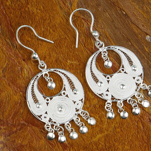 Woven Earrings, Handmade Wire Wrapped Dreamcatcher Sterling Silver Woven Earrings, Woven Sterling Silver Earrings, Comfortable Earrings