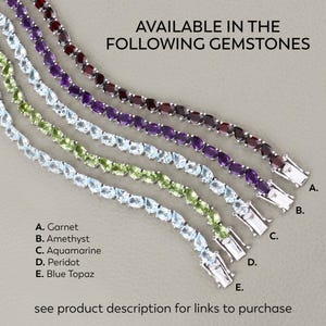 Amethyst Bracelet, Multi-Cut Natural Amethyst Gemstones Tennis Bracelet in Sterling Silver, February Birthstone, Ideal Anniversary Gift