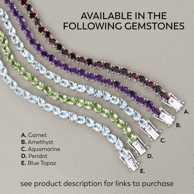 Amethyst Bracelet, Multi-Cut Natural Amethyst Gemstones Tennis Bracelet in Sterling Silver, February Birthstone, Ideal Anniversary Gift
