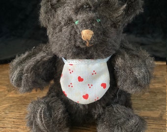Vintage TEDDY BEAR Stuffed Jointed Handmade 80's