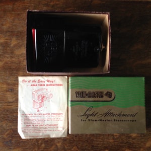 Vintage .View Master LUMAR VIEW Light Attachment 50's