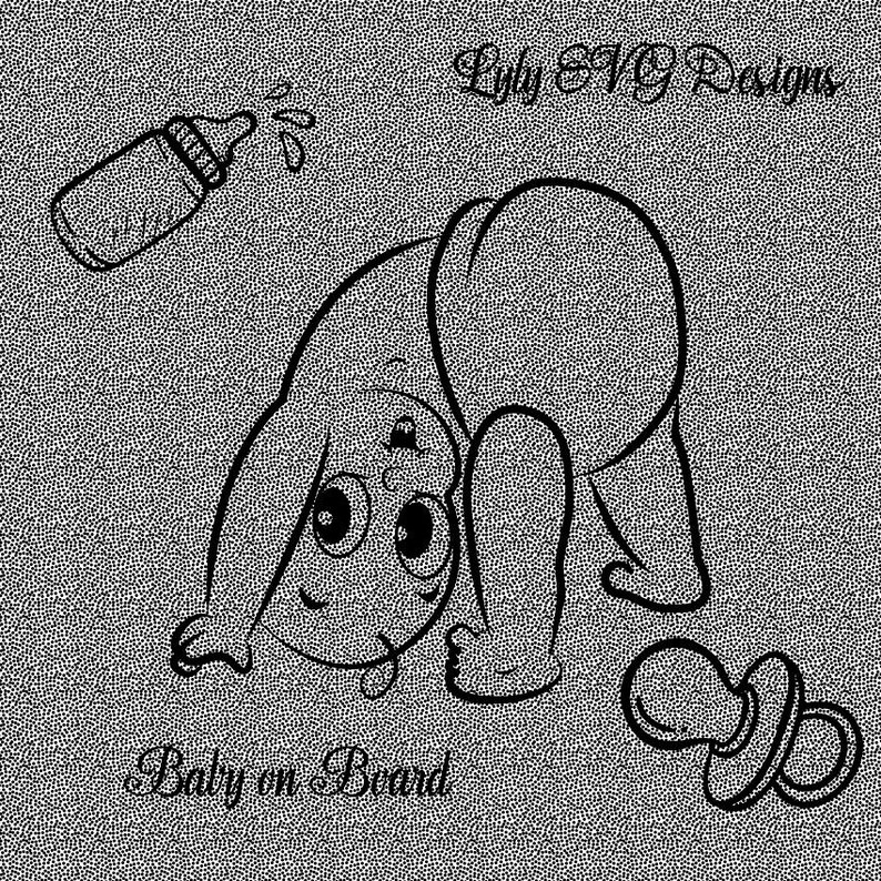 Baby on Board SVG File for Decal, Wall Decal SVG File, Digital Download
