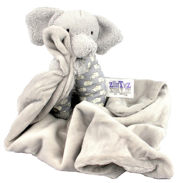 Infant Baby Soother Security Lovey Blanket Plush Lovie Elephant Fidget Blanket Toy