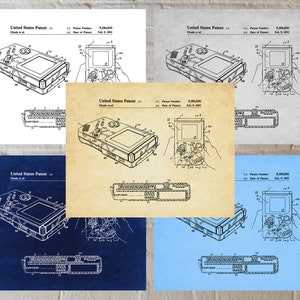 Nintendo Gameboy Patent, Nintendo Patent, Gameboy Patent, Electronic Patent, Digital Image, Patent Art, Prints At Home, Instand Download