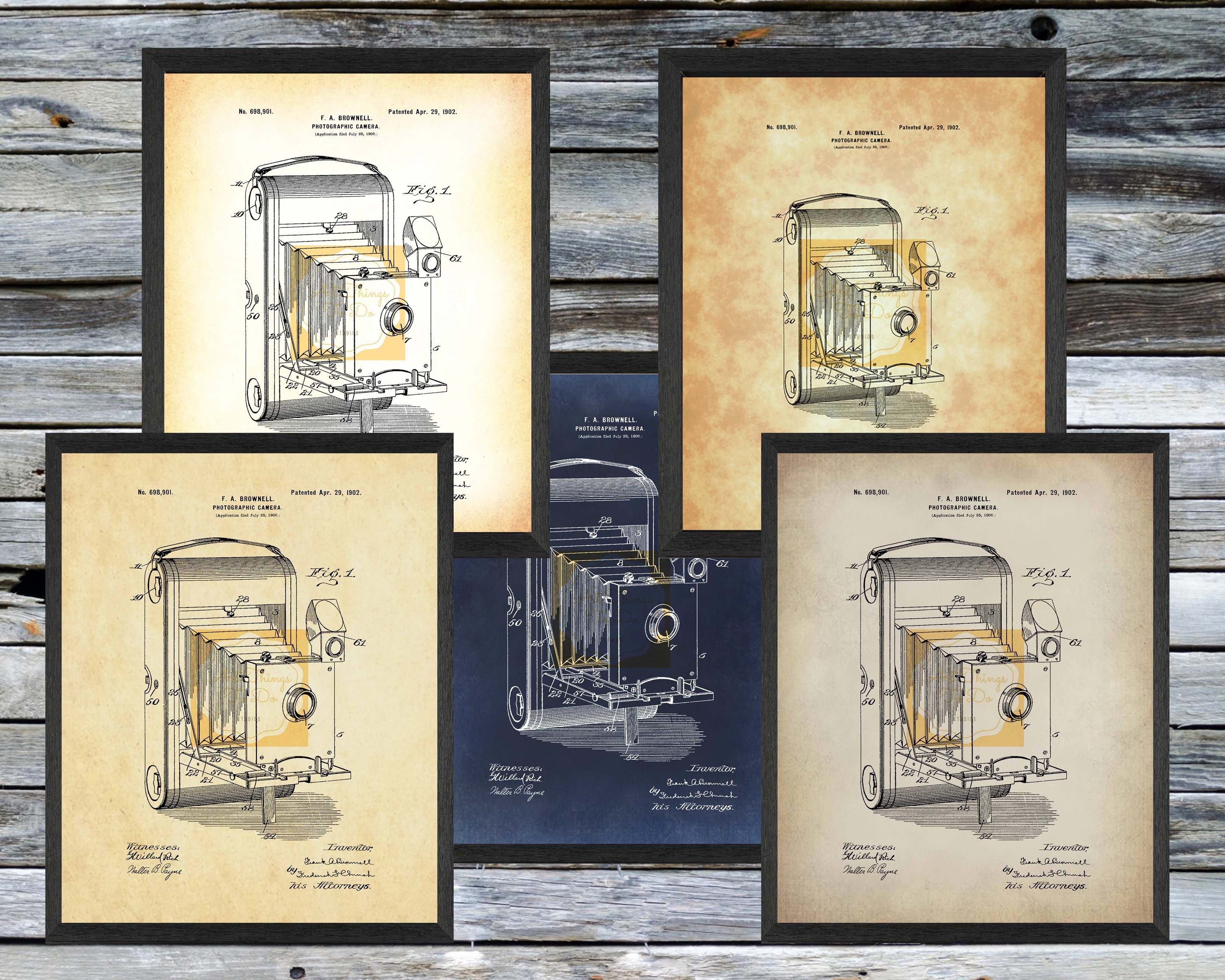 Folding Camera Patent, Eastman Kodak Camera, Kodak Patent, U.S. Patent, Vintage Camera Patent