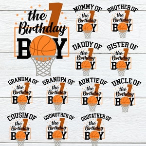 Basketball 1st Birthday, family birthday, first birthday, family matching SVG