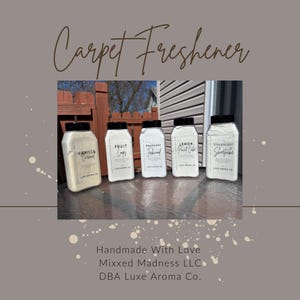 Scented Carpet Freshener | Choose your scent | 20 oz | Carpet Powder | Carpet Sprinkle | Handmade | Scented Carpet and Upholstery Deodorizer