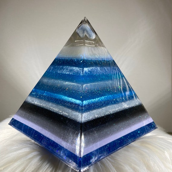 Owyhee Blue Opal Stone Pyramid Home Decor Resin Pyramid | Etsy