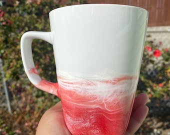 Pink Ceramic Mug with Handle