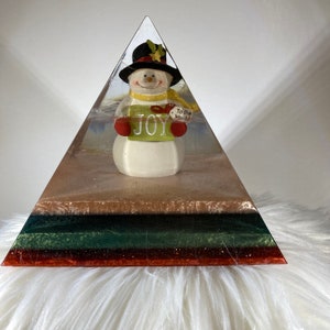 Snowman Joy Pyramid, Resin Pyramid, Gifts for Christmas