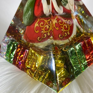 Santa Pyramid, Christmas Decorations, Resin Pyramid - Etsy