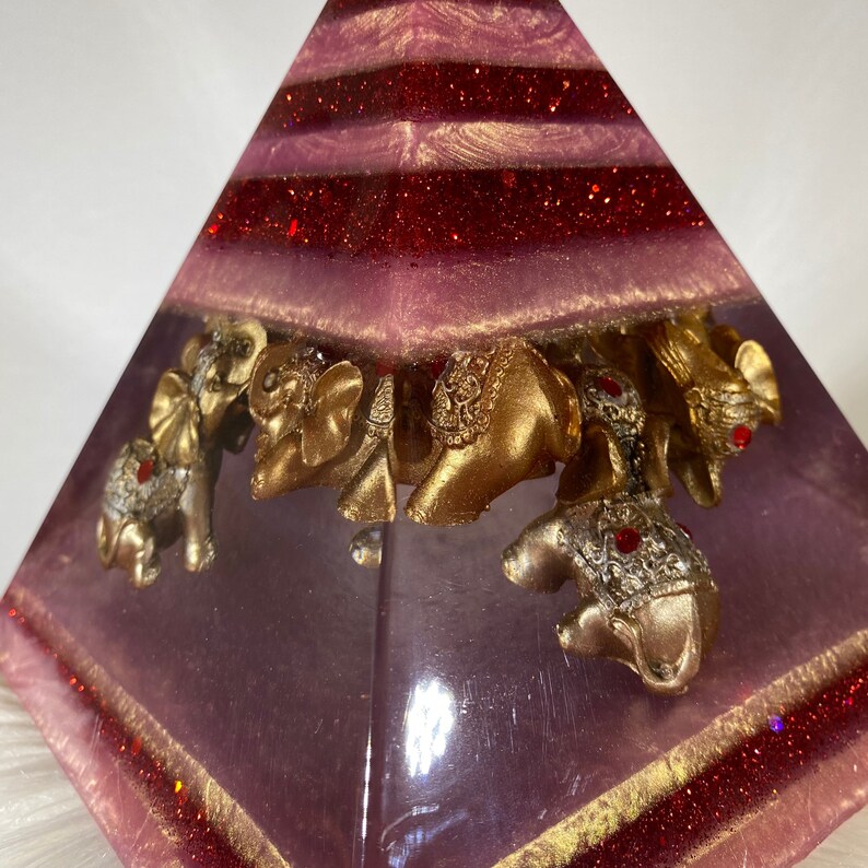 Elephant Pyramid Resin Pyramid Home Decor Etsy