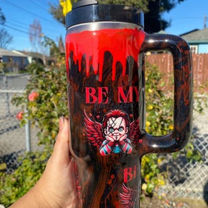 Be My Valentine Horror Characters 30oz Not A Stanley Tumbler