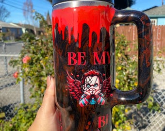 Be My Valentine Horror Characters 30oz Not A Stanley Tumbler