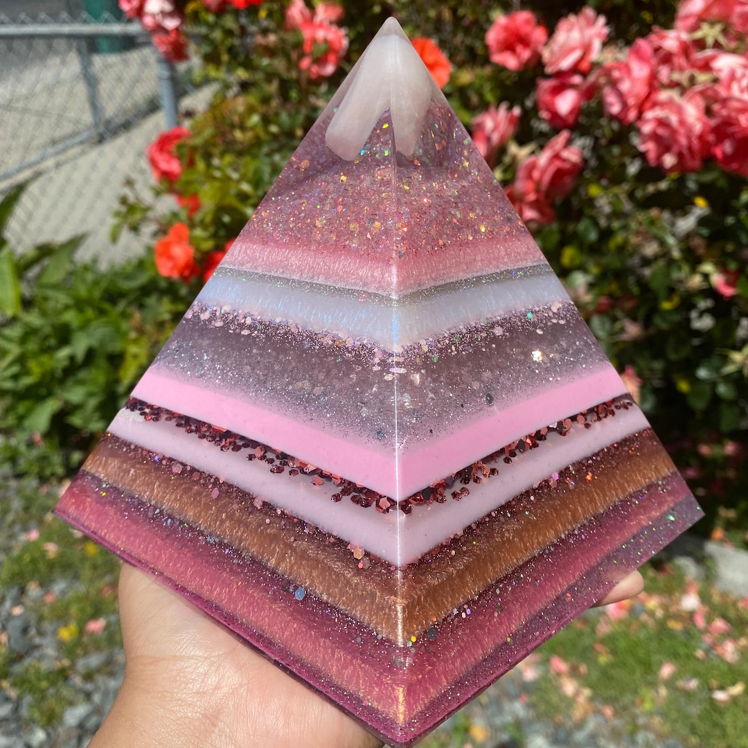 Rose Quartz Pyramid Home Decor Centerpiece Crystal Art Etsy